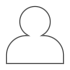 Generic user avatar outline used as a profile placeholder image